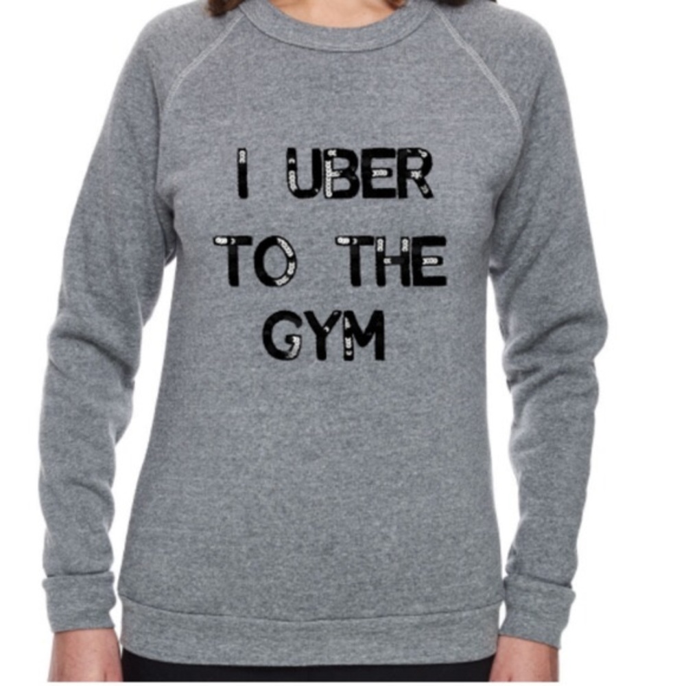 BOW & DRAPE I Uber to the gym fleece sweatshirt